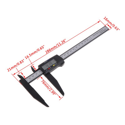 Elektronický digitálny mikrometer s vernierovým meraním 0-8 palcov/200 mm, palce/milimetre/zlomky, veľký LCD displej, merací nástroj