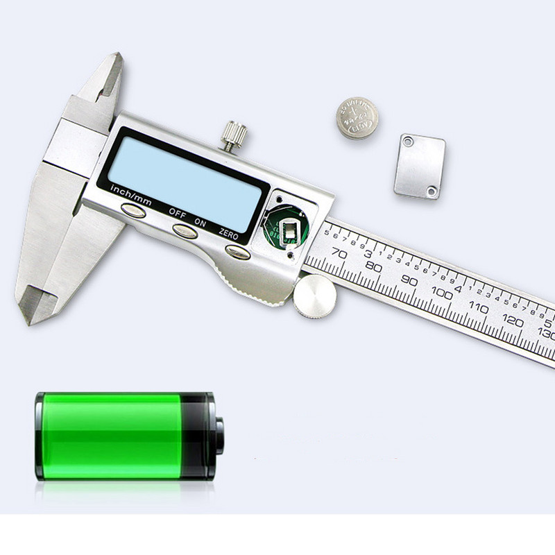 Digitális fém tolómérő 6 hüvelykes, 150 mm-es rozsdamentes acél nóniuszos féknyergek elektronikus mikrométeres mérőeszköz mélységmérő műszer