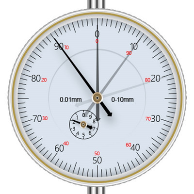 HAMPTON 0–10 mm ciferblato indikatorius, tikslumas 0,01 mm matuoklis, matuoklis, mikrometras, bandymo matuoklio matavimo įrankis