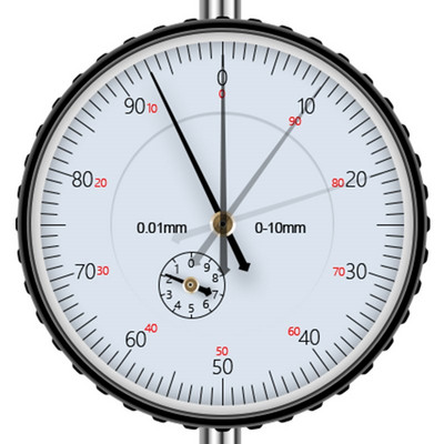 HAMPTON 0–10 mm ciferblato indikatorius, tikslumas 0,01 mm matuoklis, matuoklis, mikrometras, bandymo matuoklio matavimo įrankis