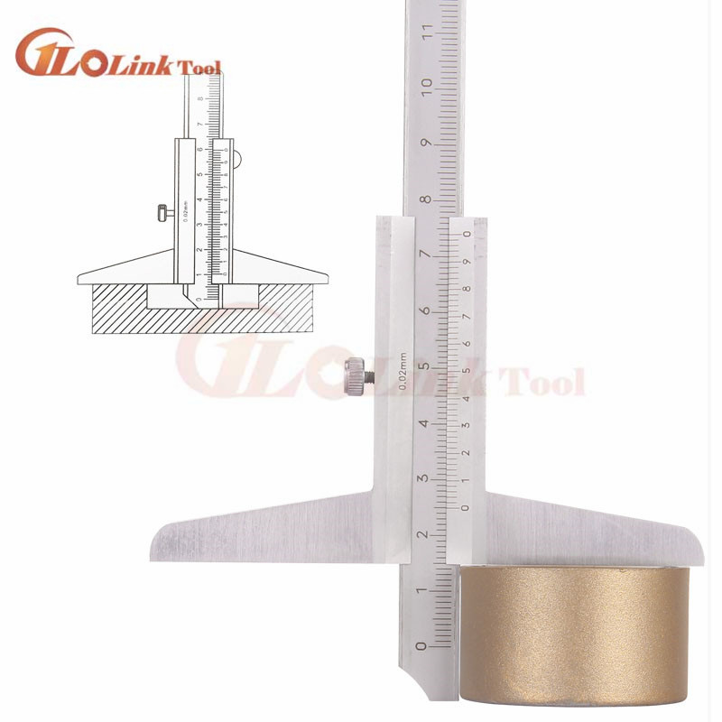 6" 0-150 mm dziļums Vernjē suports 0,02 alumīnija sakausējums Metriskais mērītājs Mikrometrs Mērinstrumenti Augsta kvalitāte
