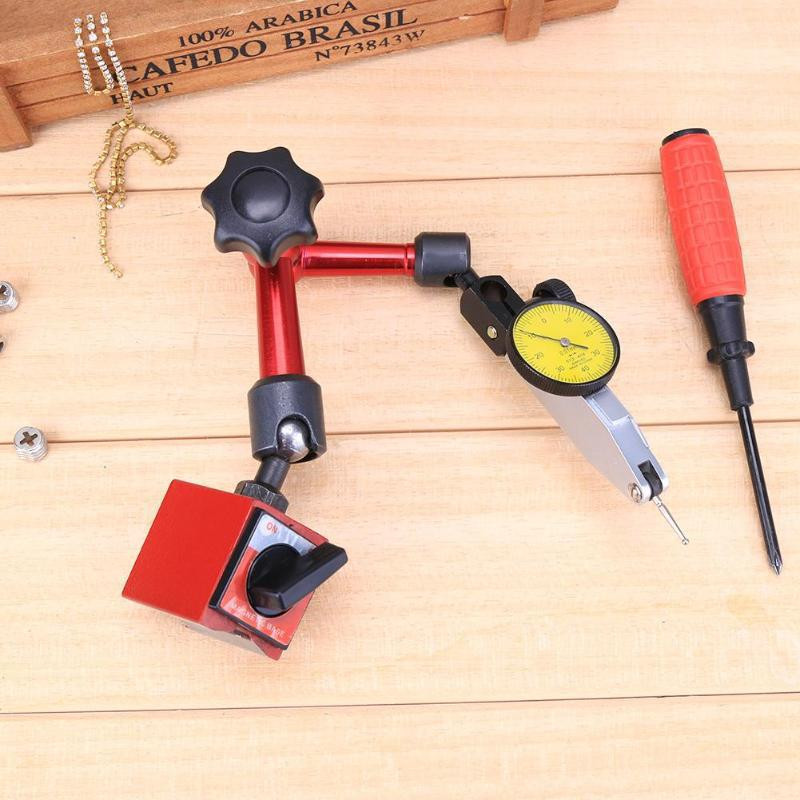 0-0,8 mm didelio tikslumo svirties ciferblato indikatorius universalus magnetinis metalinis pagrindo laikiklis 0,01 centro ieškiklio matuoklis CNC matavimo įrankis