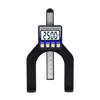 Caliper digital de adâncime de 0-80 mm LCD pentru măsurători de înălțime, șublere 0,01 mm cu picioare magnetice pentru instrumente de măsurare pentru prelucrarea lemnului