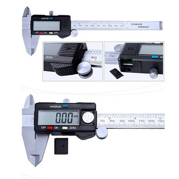 Vernier Metric Digital Caliper με οθόνη LCD 0-6 ιντσών / 150mm από ανοξείδωτο χάλυβα Ηλεκτρονικά εργαλεία μέτρησης βάθους