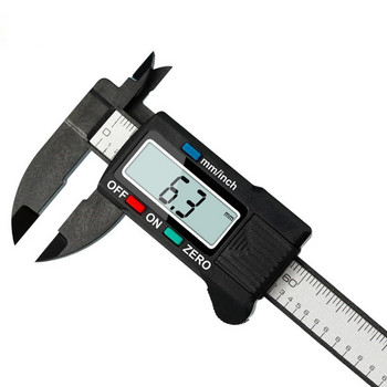 Мини шублер против надраскване LCD цифров електронен дебеломер 0-100 мм шублер линийка микрометър инструмент за измерване