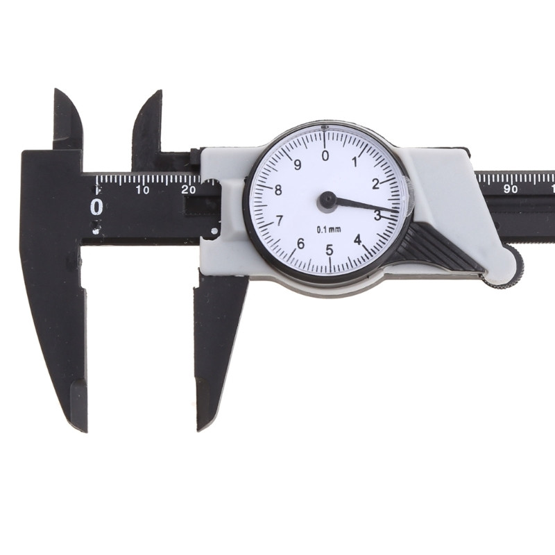 Új, 150 mm-es 6 hüvelykes számlapos tolómérő műanyag nóniuszos tolómérő, négyutas mikrométer