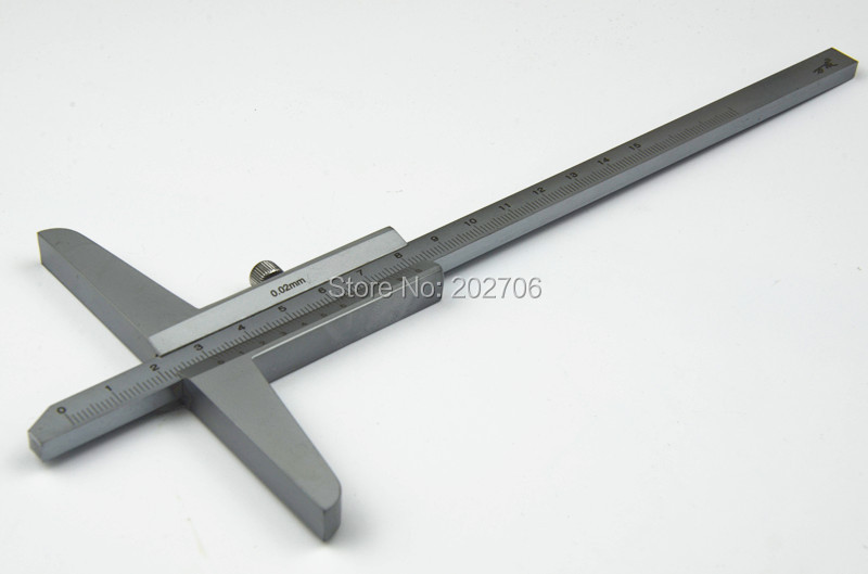 Kvaliteetne 150 mm 6" 0,02 mm täpsusega sügavuse mõõtmise tööriist nihikuga sügavusmõõtur