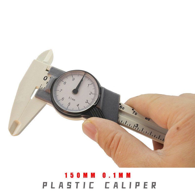 Card de ceas din plastic de 0-150 mm metric inch cu etrier din plastic pentru ceas