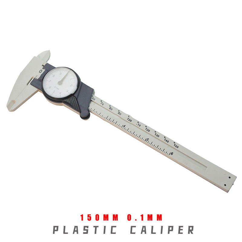 Card de ceas din plastic de 0-150 mm metric inch cu etrier din plastic pentru ceas