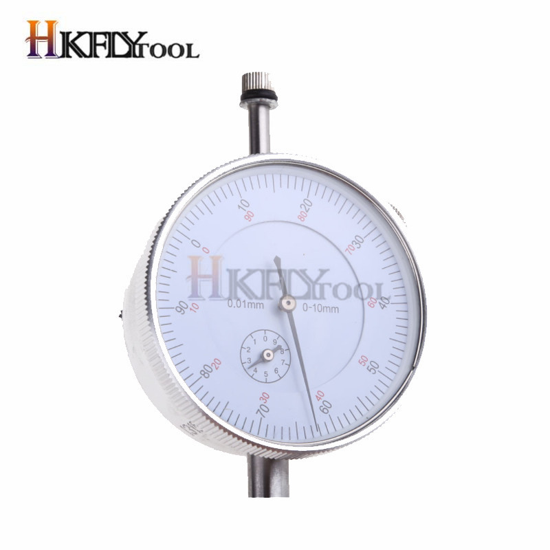 Ciferblato indikatoriaus tikslumo 0,01 mm tikslumo matuoklio bandymas su apykaklės nugaros matavimu 0–10 mm metro skyros indikatoriaus matuoklis
