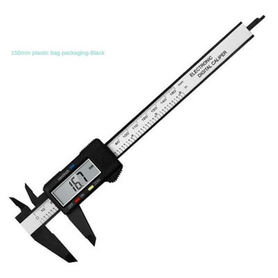 Etrier electronic digital 150mm 100mm Cadran din fibră de carbon Calibre Vernier Micrometru Instrument de măsurare Riglă digitală