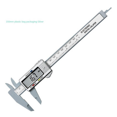 Etrier electronic digital 150mm 100mm Cadran din fibră de carbon Calibre Vernier Micrometru Instrument de măsurare Riglă digitală
