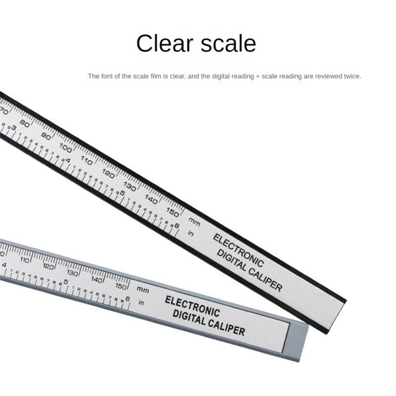 Etrier electronic digital 150mm 100mm Cadran din fibră de carbon Calibre Vernier Micrometru Instrument de măsurare Riglă digitală