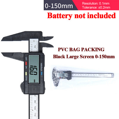 100/150 mm plastmasas nonija suports elektroniskais digitālais suports augstas precizitātes mērinstruments Vernjē suports mērinstrumenti