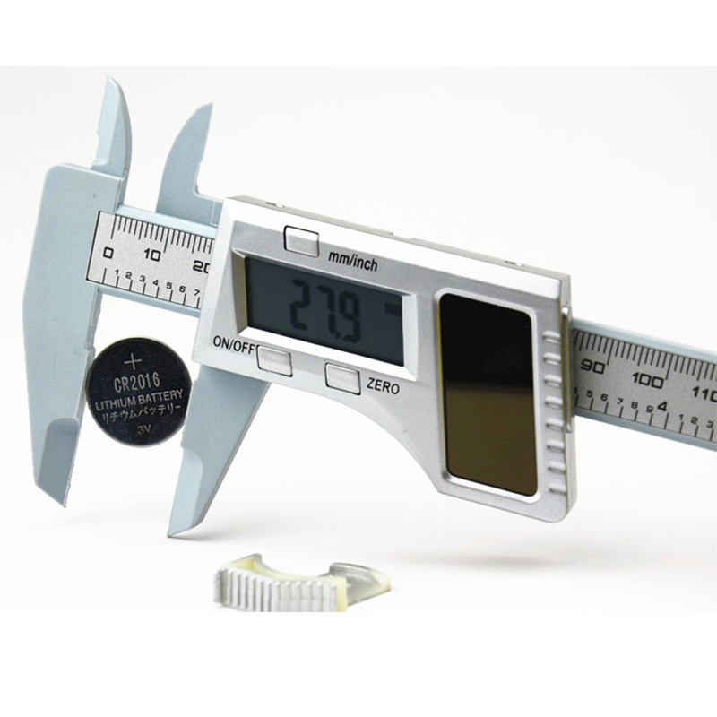 200 mm 8-tollise lõuaga päikesepatarei elektrooniline digitaalne nihik 150 mm päikeseenergia plastist verneier nihikuga mikromeetri paksuse mõõtur