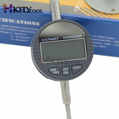 digitális kijelző Elektronikus mikrométer Digitális mikrométer metrikus/hüvelyk tartomány 0-12,7 mm/0,5" számlapjelző mérőeszköz kiskereskedelmi dobozzal