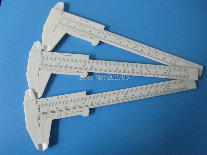 10 buc/lot 150 mm 6 inch șubler vernier din plastic pentru studenți șubler instrumente de măsurare instrument de măsurare transport gratuit