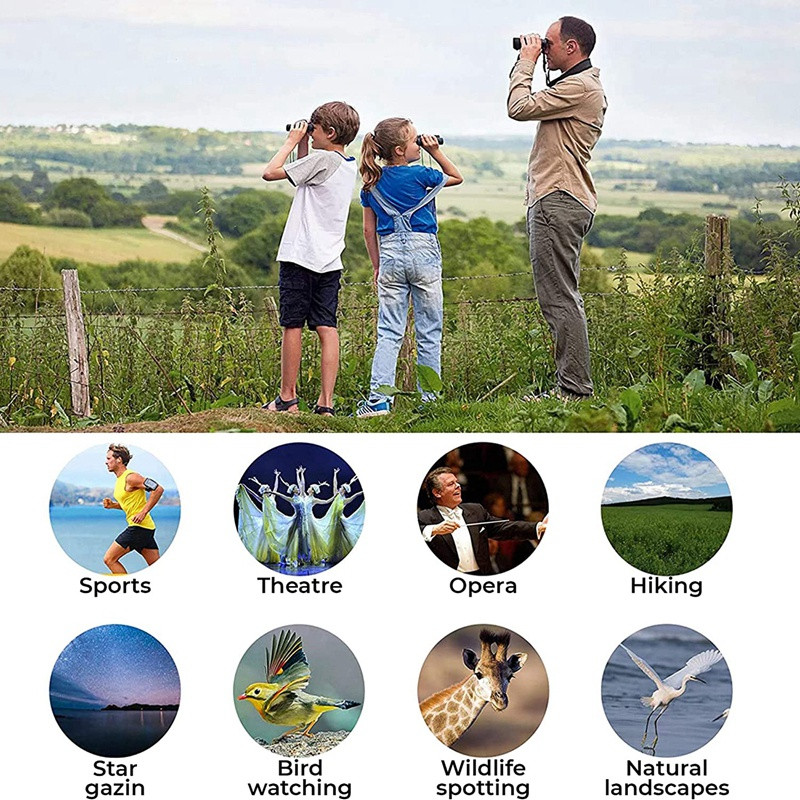Detský vreckový ďalekohľad 30X60 na cestovanie v prírode, poľovníctvo, divadlo, vedu, pozorovanie vtákov, astronómiu, turistiku, plavbu loďou
