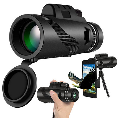 Telescop monocular HD 18X50mm Telescop cu rază lungă de acțiune cu/fără trepied clemă de telefon BAK4 Telescop cu prismă pentru vânătoare în aer liber pentru camping