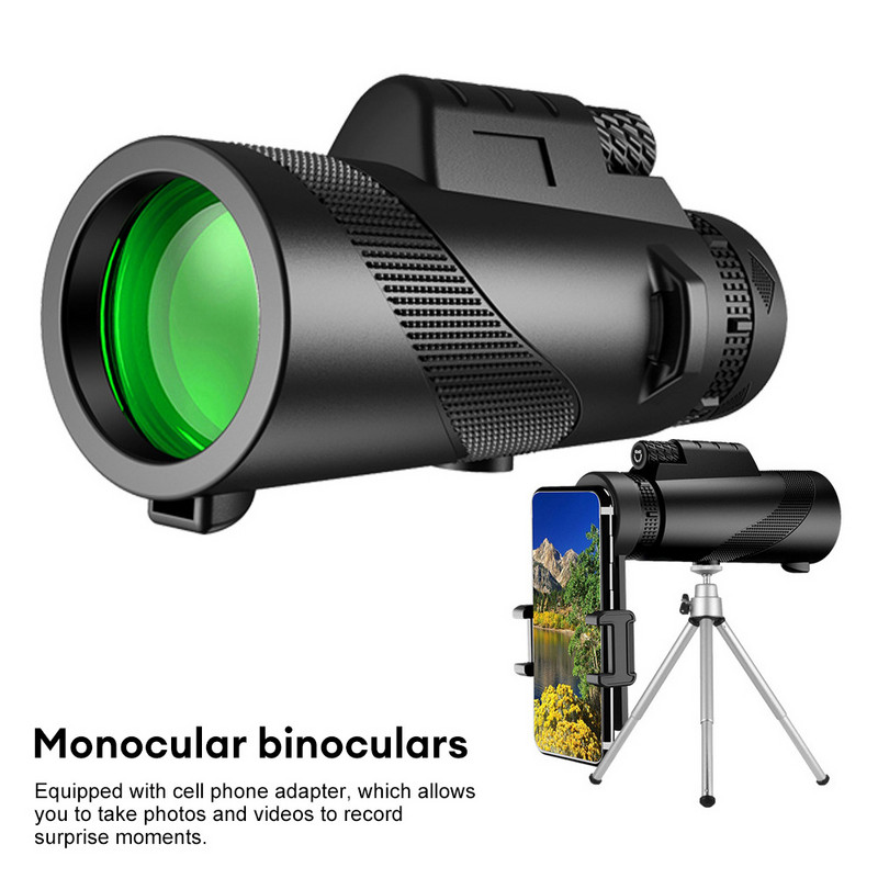 Telescop monocular HD 18X50mm Telescop cu rază lungă de acțiune cu/fără trepied clemă de telefon BAK4 Telescop cu prismă pentru vânătoare în aer liber pentru camping