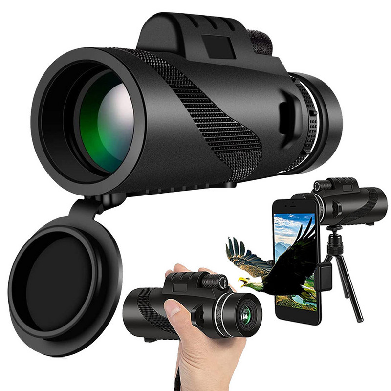 Telescop monocular HD 18X50mm Telescop cu rază lungă de acțiune cu/fără trepied clemă de telefon BAK4 Telescop cu prismă pentru vânătoare în aer liber pentru camping