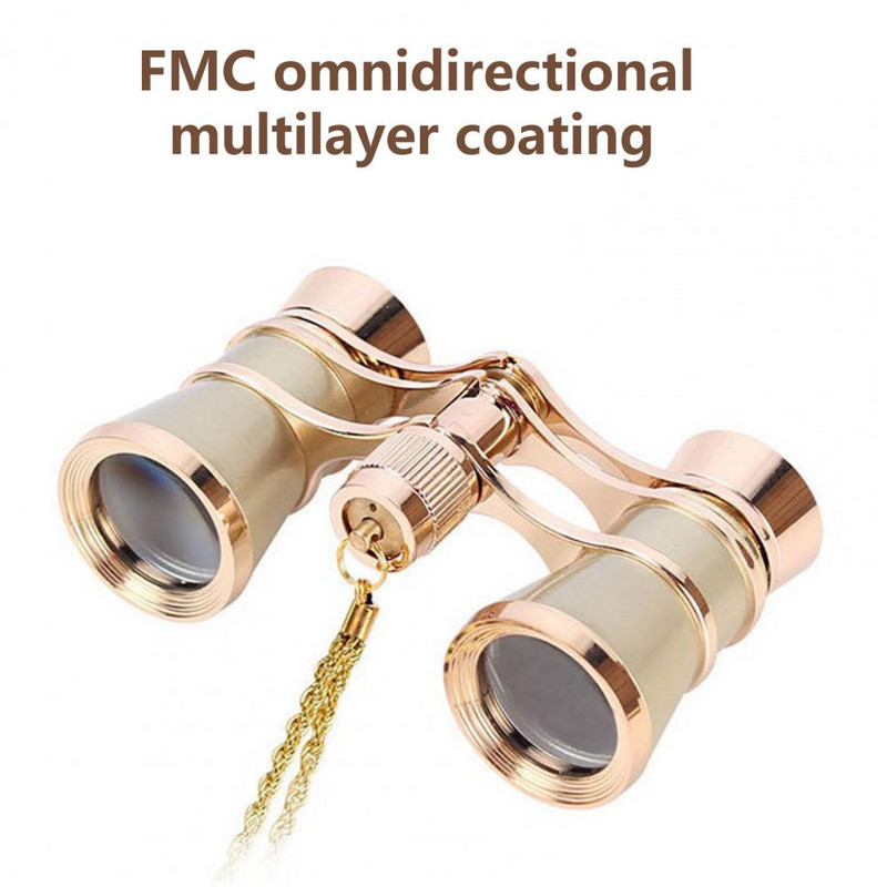 Kültéri távcső nagy tisztaságú teleszkóp 3 nagyítási idővel középpontbeállítás fókusz fém koncerttávcső túrázáshoz