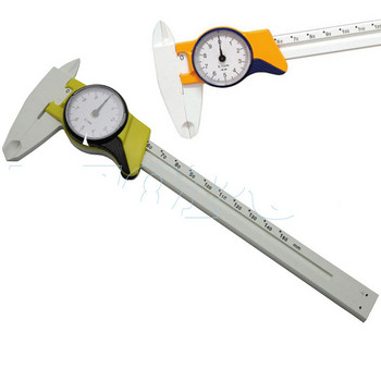 1 бр. 0-150 мм инструмент за измерване на метричен габарит, циферблат, шублер с нониус, шублер, 6-инчов удароустойчив пластмасов шублер с нониус