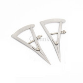 Divu plakstiņu mērīšanas lineāls, kosmētisks nerūsējošā tērauda aprīkojums, acu skalas oftalmoloģiskie instrumenti