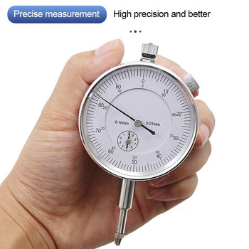 0,01 mm Високо прецизен циферблат Габарит Инструмент Инструмент Dial Gauge Микрометър 0-10 mm Тест на циферблат Механичен микрометър Измервателен метър