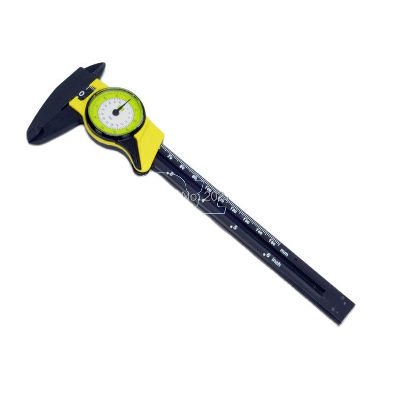 1 komplekt 6-tolline 150 mm sihverplaadi nihver, plastikust nooneriistad, 4-suunaline mõõturiga mikromeeter, kaasaskantav plastikust lindimõõturi mõõtmise nihik