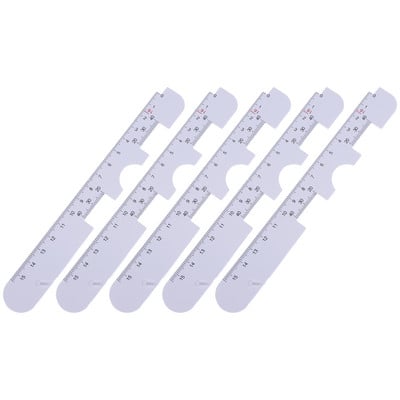 5 tk plastikust optiline PD joonlaud Pupilli kaugusmõõtur Silma oftalmoloogilise tööriista joonlaud Prillide tarvikud