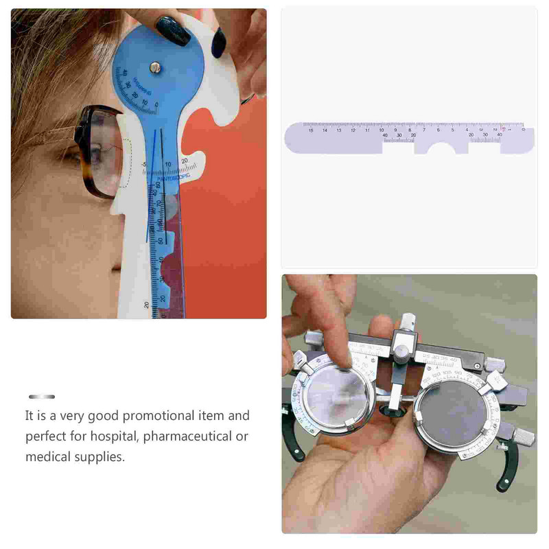 5 tk plastikust optiline PD joonlaud Pupilli kaugusmõõtur Silma oftalmoloogilise tööriista joonlaud Prillide tarvikud