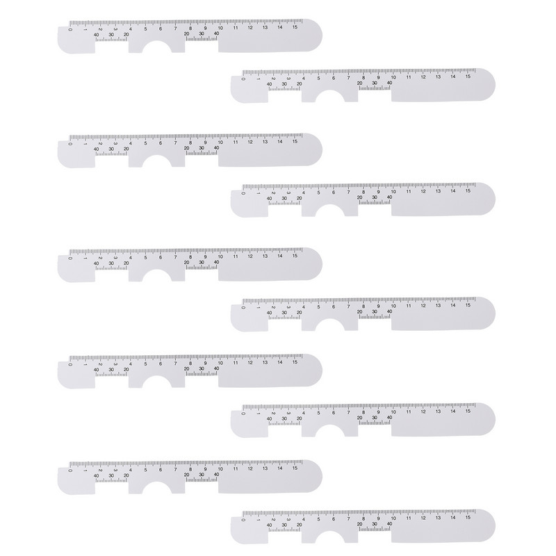 5 tk plastikust optiline PD joonlaud Pupilli kaugusmõõtur Silma oftalmoloogilise tööriista joonlaud Prillide tarvikud