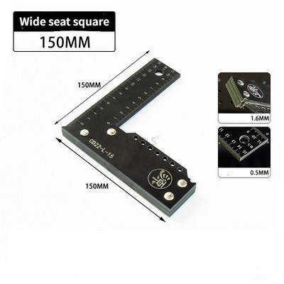 Multifunktsionaalne skoorimispuusepa joonlaud L-kujuline nurgajoonlaud, elektriline puidust antimagnetiline täisnurga mõõtmise tööriista nihik