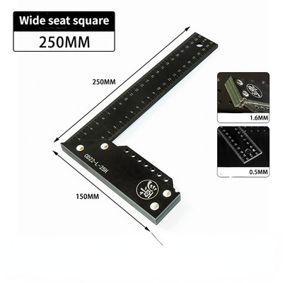 Multifunktsionaalne skoorimispuusepa joonlaud L-kujuline nurgajoonlaud, elektriline puidust antimagnetiline täisnurga mõõtmise tööriista nihik