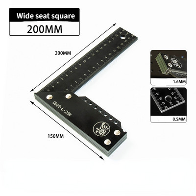 Multifunktsionaalne skoorimispuusepa joonlaud L-kujuline nurgajoonlaud, elektriline puidust antimagnetiline täisnurga mõõtmise tööriista nihik