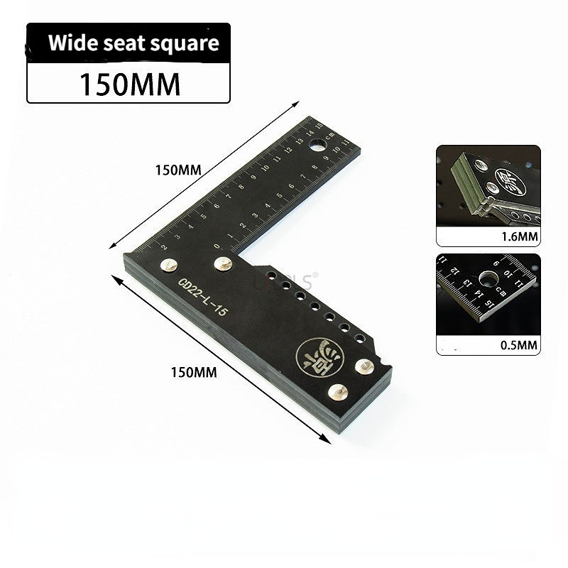 Multifunktsionaalne skoorimispuusepa joonlaud L-kujuline nurgajoonlaud, elektriline puidust antimagnetiline täisnurga mõõtmise tööriista nihik