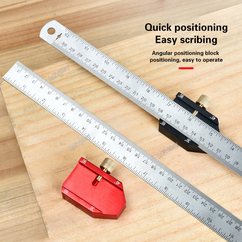 Ženklų įrankiai Medienos apdirbimo metalo liniuotės įbrėžimo įrankis Subito matavimams dailidės Medienos dailidės Profesionalus kampinis dailidės