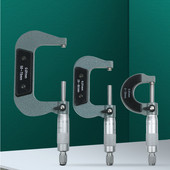 Išorinis spiralinis mikrometras 0-25 mm/ 25-50 mm/ 50-75 mm/ 75-100 mm Tikslumas 0,01 mm matuoklis Vernier apkabos matavimo įrankiai