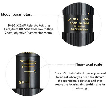 HD Zoom με τρίποδο και θήκη τηλεφώνου για Κάμπινγκ Μεταλλικό Μονόφθαλμο Τηλεσκόπιο Χειρός 10-300x40 Ισχυρά κιάλια