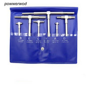 6 vnt/komplektas 8-150 mm (5/16 "-6") teleskopinio matuoklio rinkinys Skylės matuoklis Vidinis matuoklis mikrometras, skirtas greito matavimo įrankiams viduje