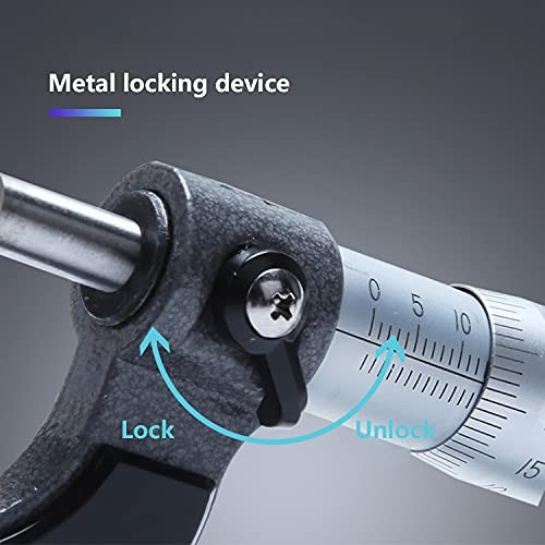 Išorinis mikrometras 0-12,7 0-25 mm / 0,001 mm matuoklis Vernier apkabos matavimo įrankis Tikslaus matuoklio matuoklis Anglies plieno matavimo įrankiai