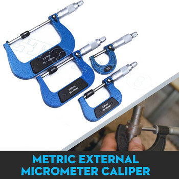Εξωτερικό σπειροειδές μικρόμετρο 0-25mm/ 25-50mm/ 50-75mm/ 75-100mm Ακρίβεια 0,01mm Metric Gauge Vernier Caliper for Measuring Tools