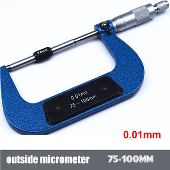 Εξωτερικό σπειροειδές μικρόμετρο 0-25mm/ 25-50mm/ 50-75mm/ 75-100mm Ακρίβεια 0,01mm Metric Gauge Vernier Caliper for Measuring Tools