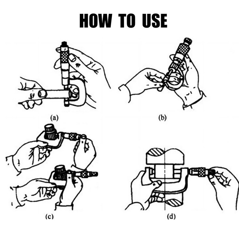 Išorinis spiralinis mikrometras 0-25 mm / 25-50 mm / 50-75 mm / 75-100 mm Tikslumas 0,01 mm Metrinis matuoklis Vernier suportas matavimo įrankiams