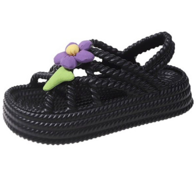 Platform Weave Hollow Design Női Slingback szandálok 2023 Nyári vakáció Beach Slides Puha, csúszásmentes, alkalmi divatos női cipők