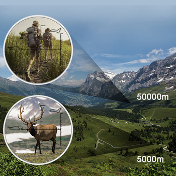 300x25 HD ισχυρά κιάλια 5000M Πτυσσόμενο μίνι τηλεσκόπιο μεγάλης εμβέλειας FMC Optics For Hunting Sports Outdoor Camping Travel