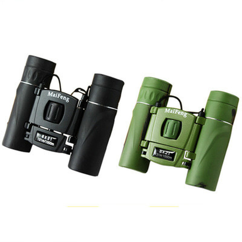 8X21 HD jaudīgi binokļi 1000 M liela attāluma saliekama mini teleskopa optika medību sportam āra kempinga ceļojumiem