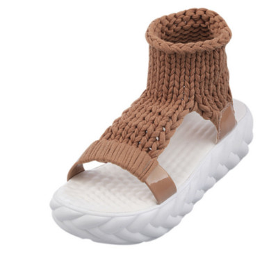 Dámske dizajnérske sandále na platforme 2022, letné gladiátorské sandále, topánky na hrubom podpätku, dámske biele sandále, ležérne