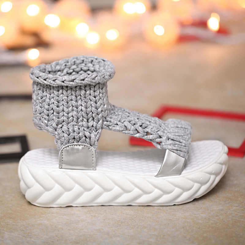 Dámske dizajnérske sandále na platforme 2022, letné gladiátorské sandále, topánky na hrubom podpätku, dámske biele sandále, ležérne